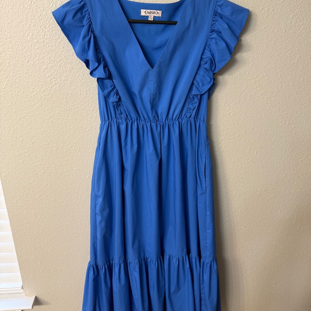 Blue midi dress
